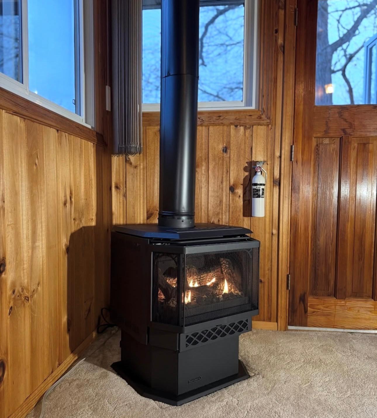 Direct-vent gas stove installed in a Toronto home